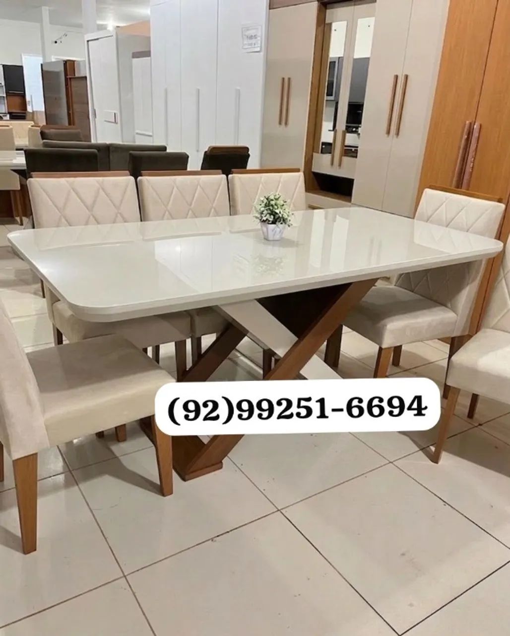 Mesa de jantar 6 lugares 
