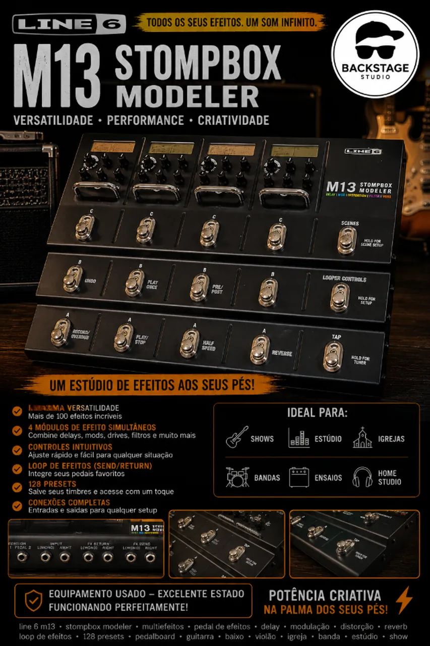 Pedaleiea Line 6 M13 Stompbox Modeler 