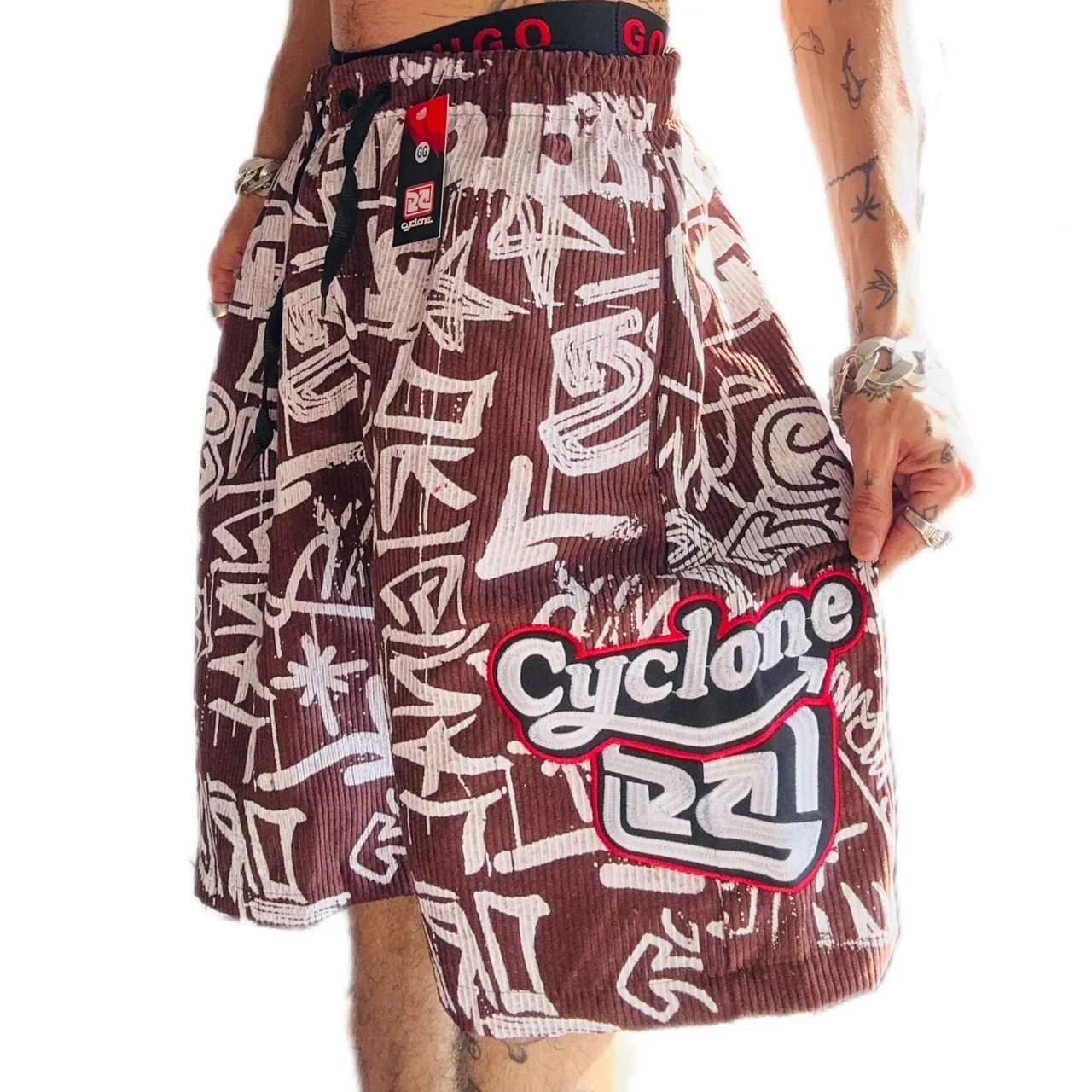 Bermuda Cyclone Veludo estampado  - Foto 3