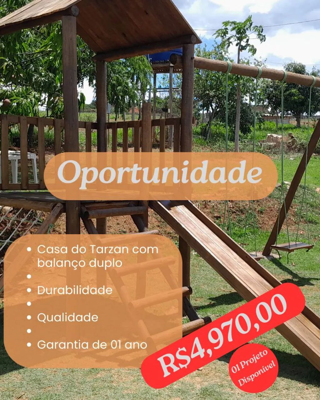 Playground Casa de Brincar com.dois balanços! - Foto 4