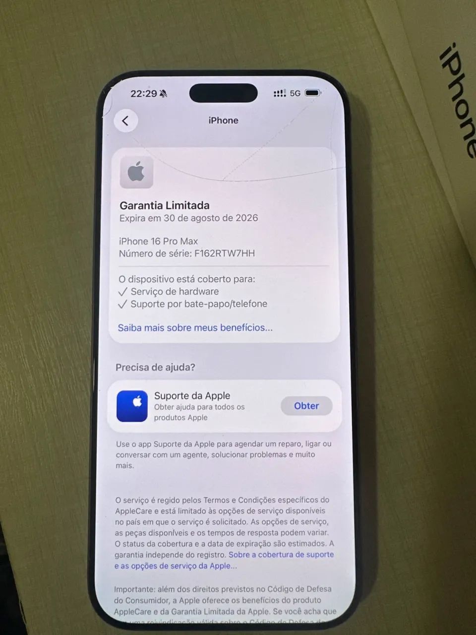 iPhone 16 pro max  - tela trincada - Foto 5