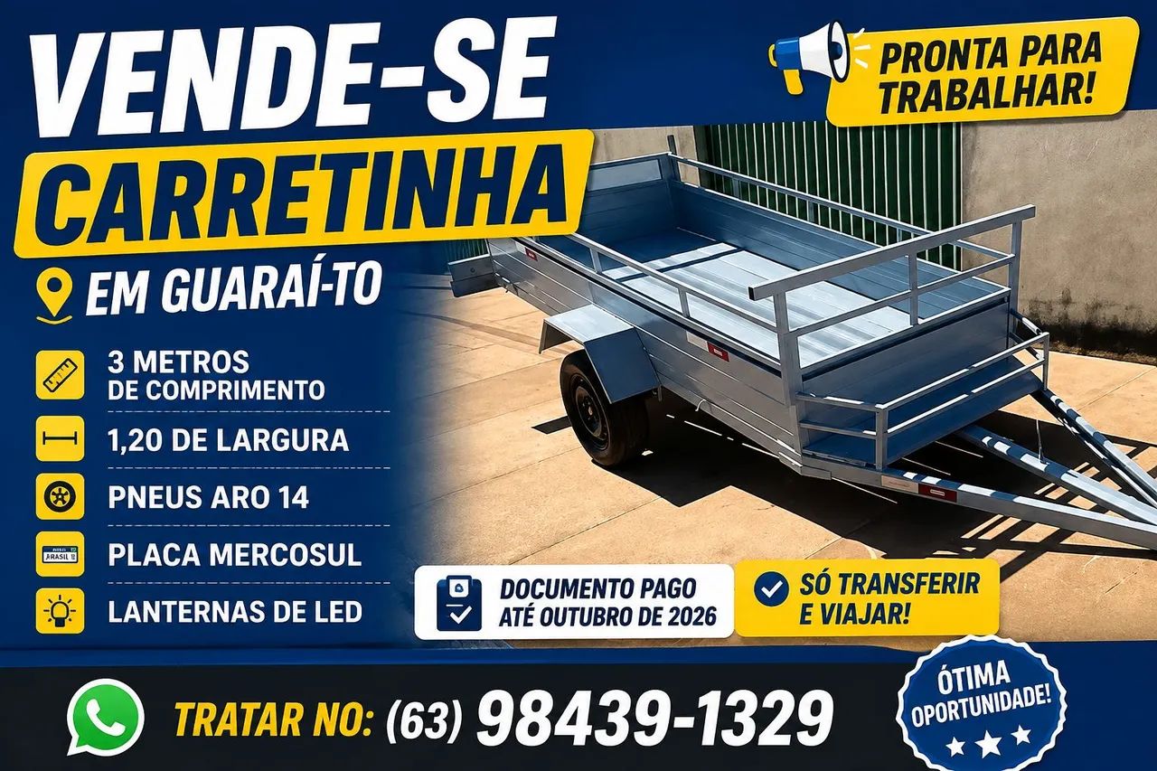 Carretinha de carga aberta 