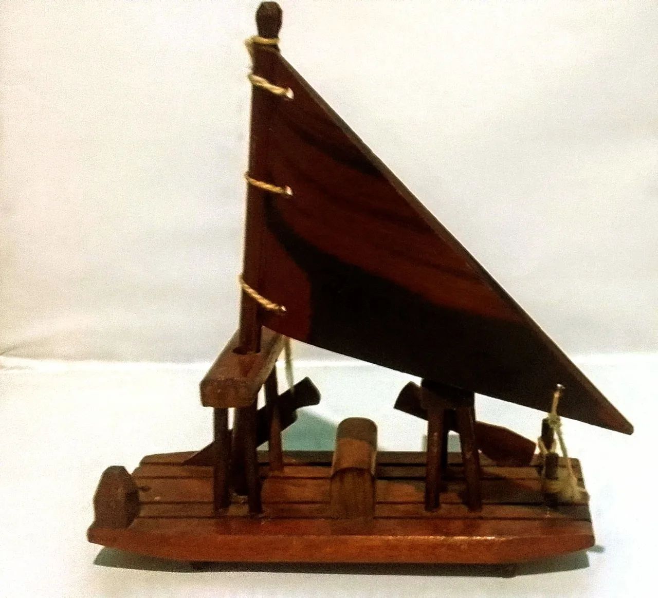 Jangada e barquinho de madeira artesanal - Foto 3