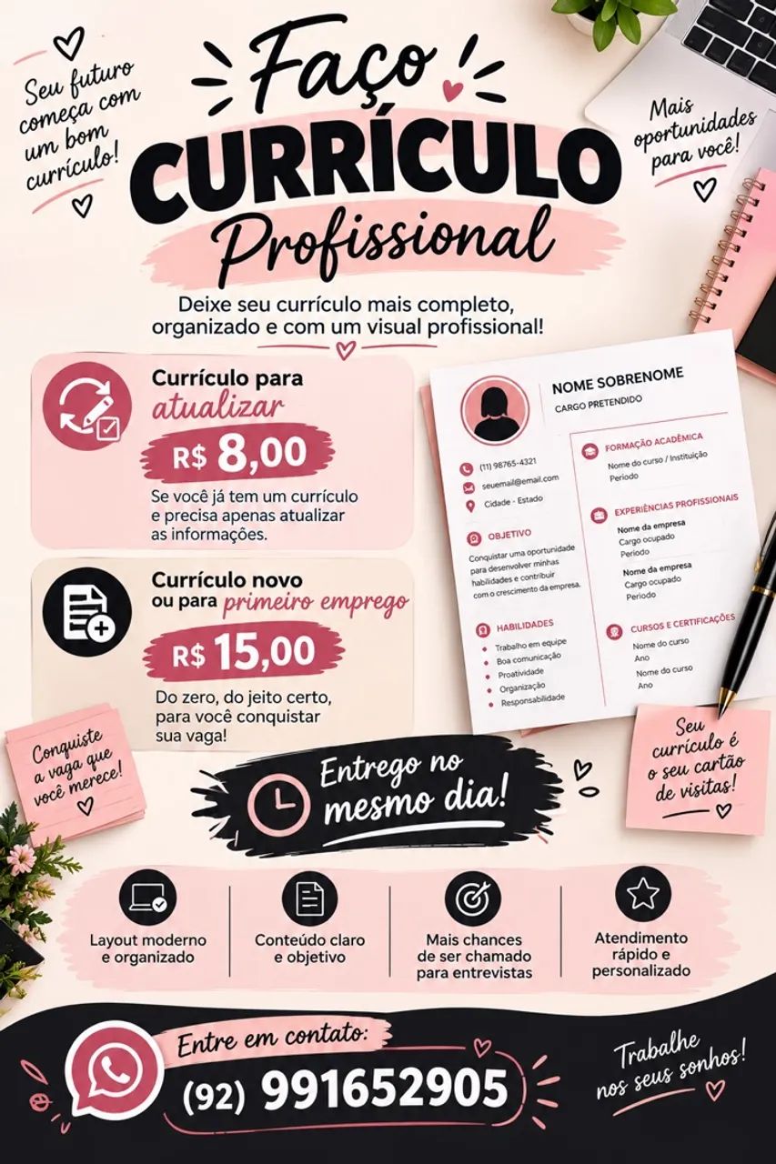 Faço currículo 