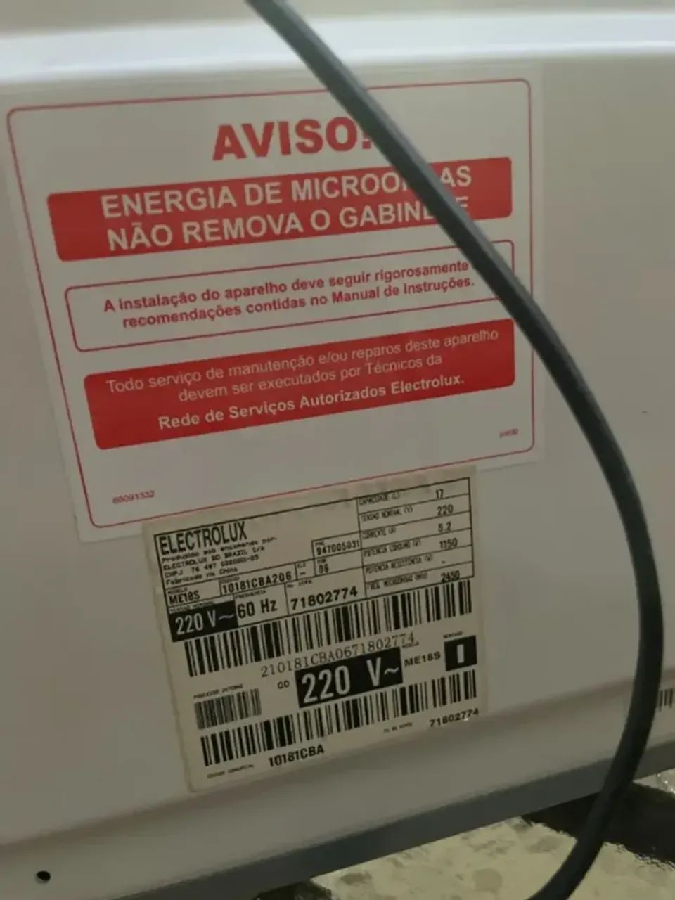 Microondas Electrolux 27L - com defeito - Foto 5