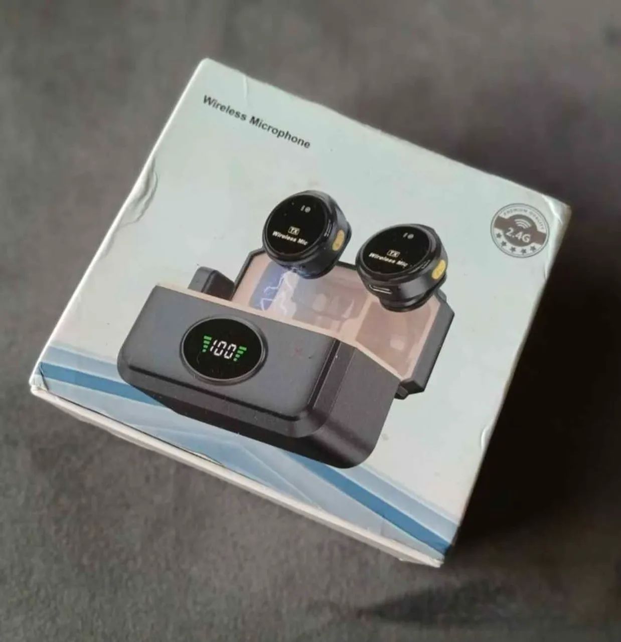 Microfone de Lapela Duplo Sem Fio
