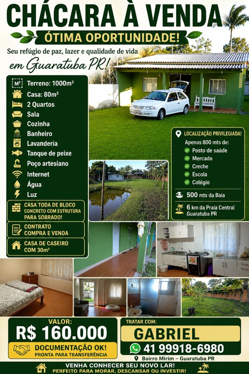 Chácara 1000m2