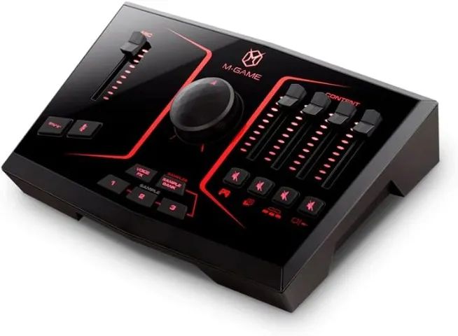 Interface Mixer M-game Solo DJ USB com Efeitos de Voz e Iluminação - Foto 4
