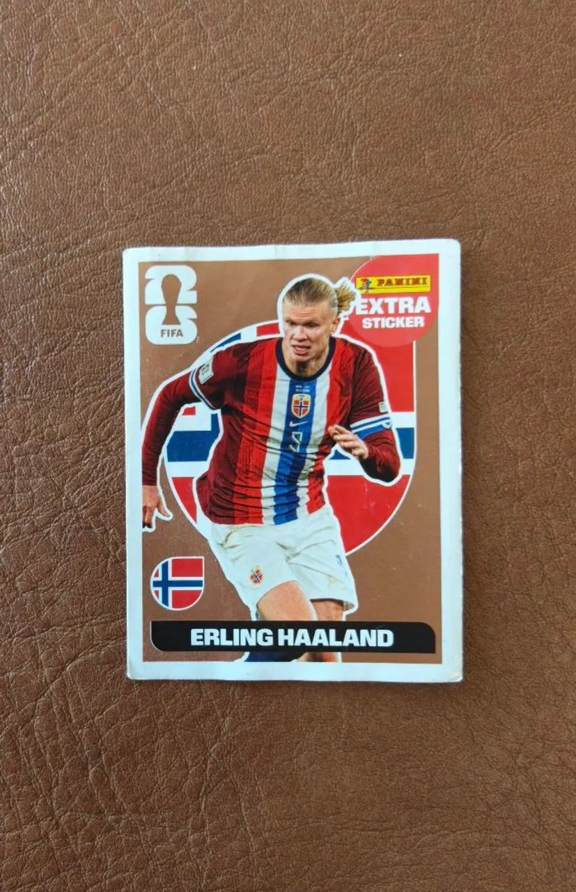 Figurinha da copa 2026 extra sticker Erling haaland bronze