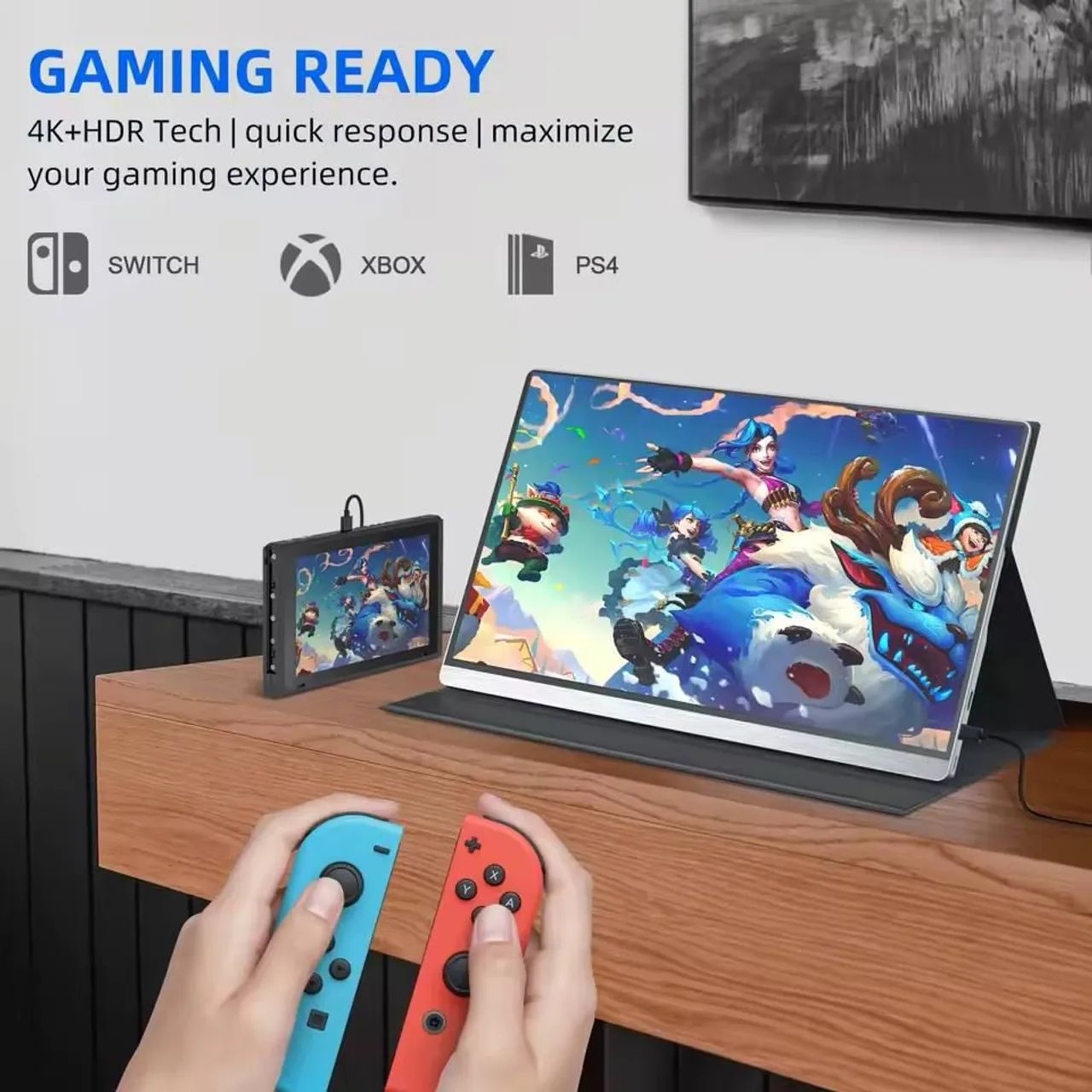 Monitor Portátil UPERFECT  4K 15,6 polegadas 3840x2160 UHD HDR IPS FreeSync Speaker - Foto 2