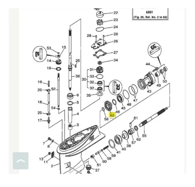 Engrenagem Re Para Yamaha 4t F50 F60hp - Foto 2