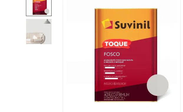 Tinta Toque Fosco Crômio - Suvinil - Foto 2