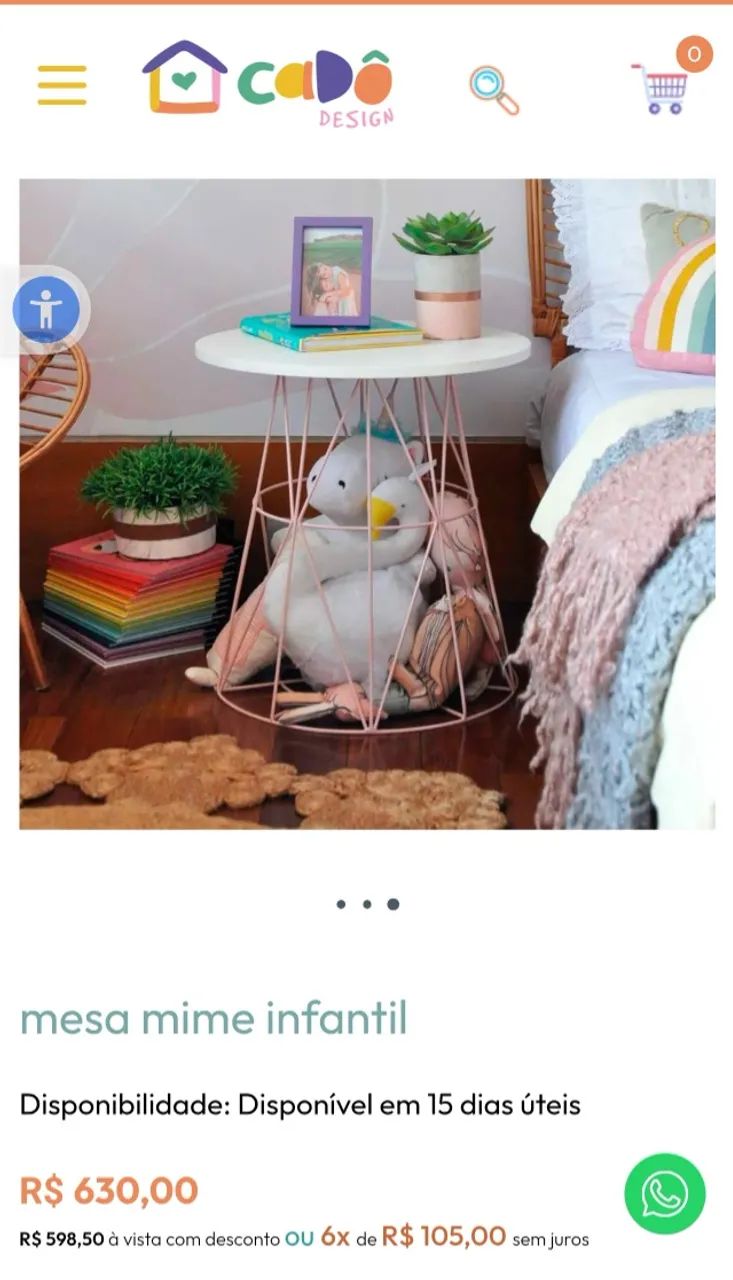 Mesa Infantil com 2 cadeiras - Foto 3