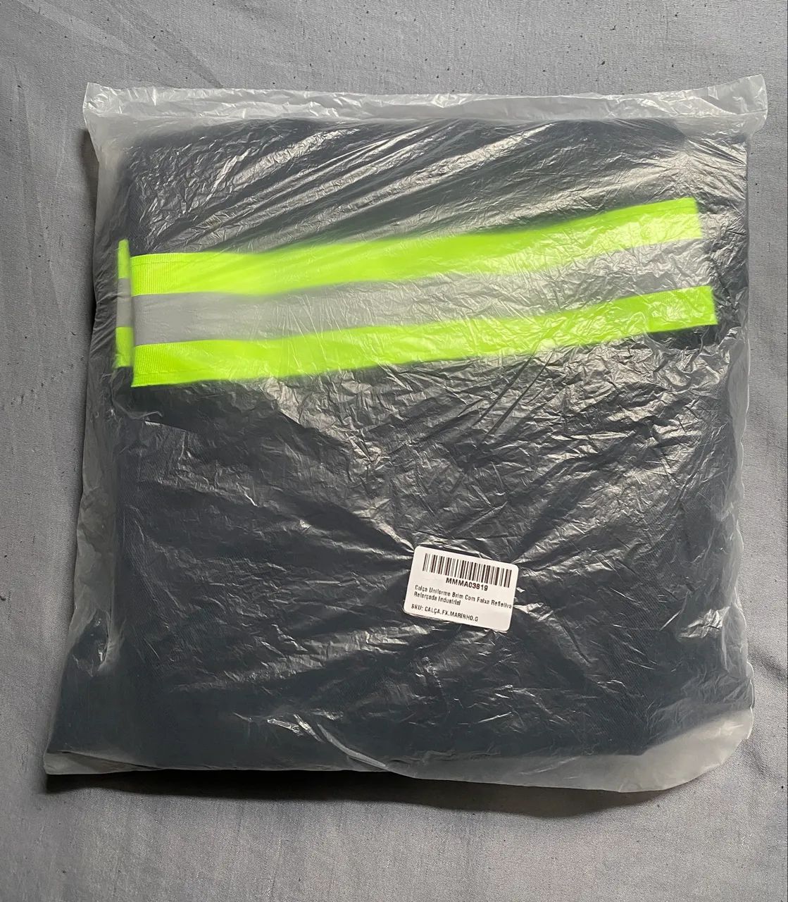 Calça uniforme brim com faixa refletiva - Foto 5