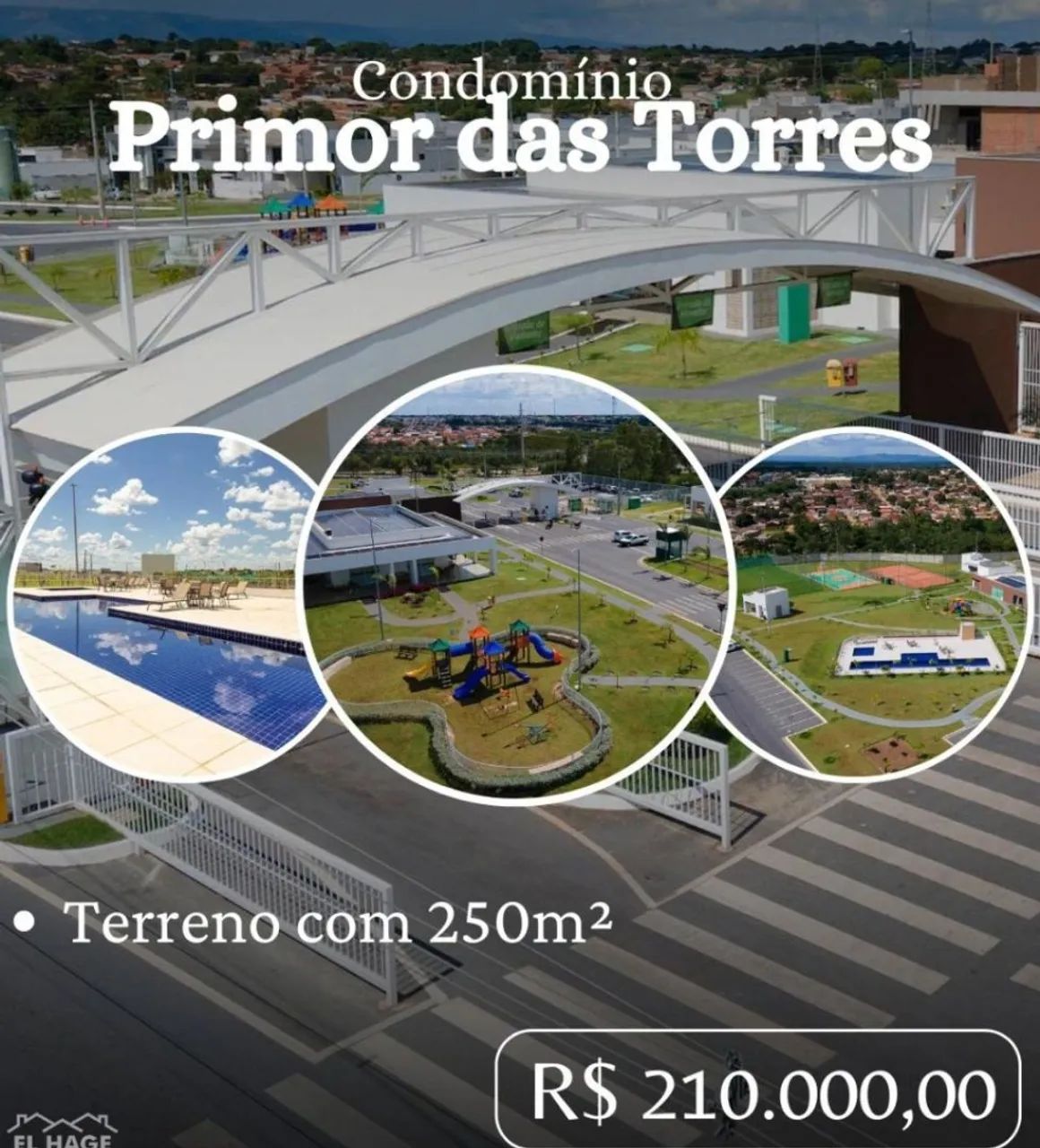 Lote condominio primor das torres 250mts 