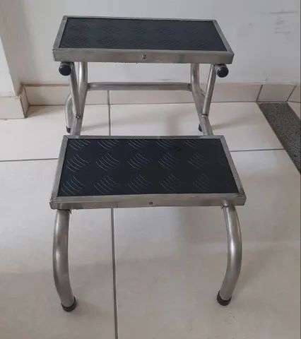 ESCADA DE DOIS DEGRAUS INOX