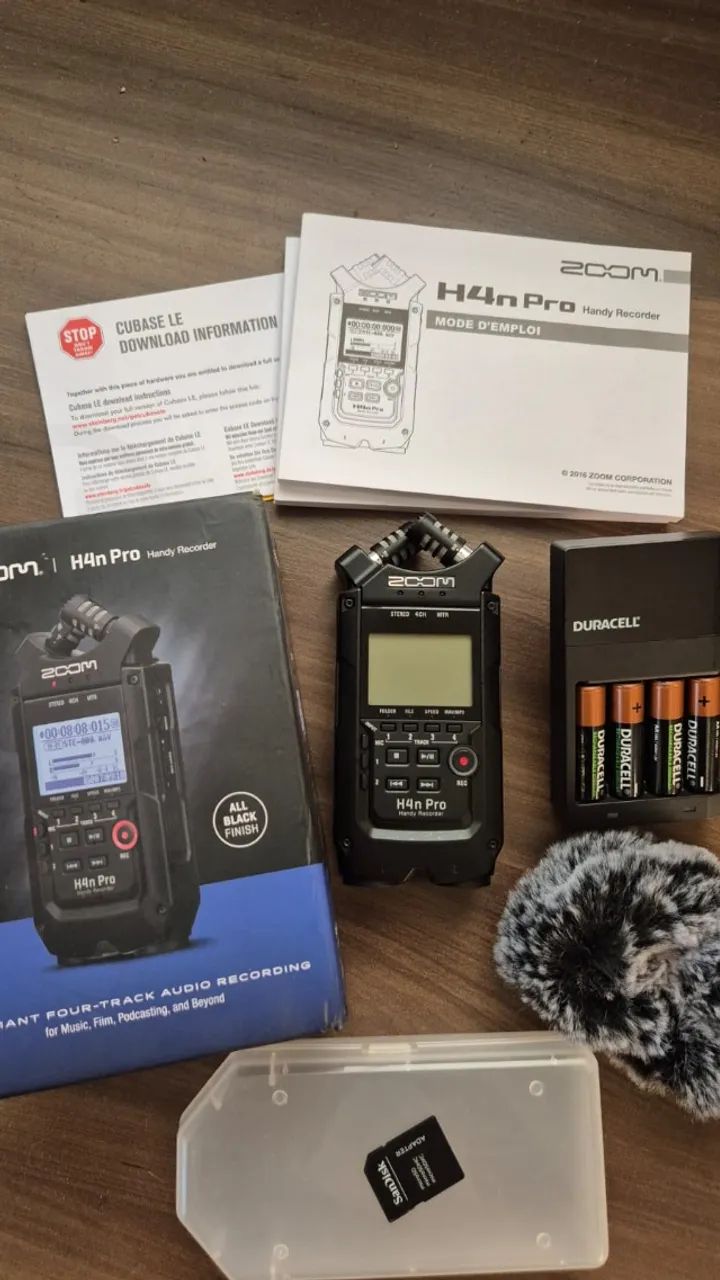 Gravador Profissional Zoom H4n Pro + Kit Completo