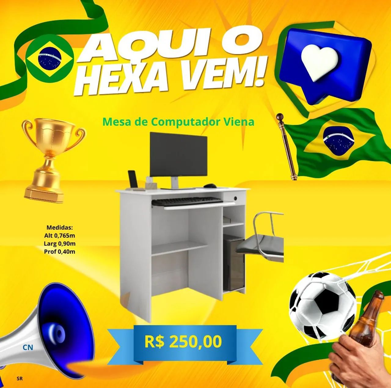 Mesa de Computador Viena 