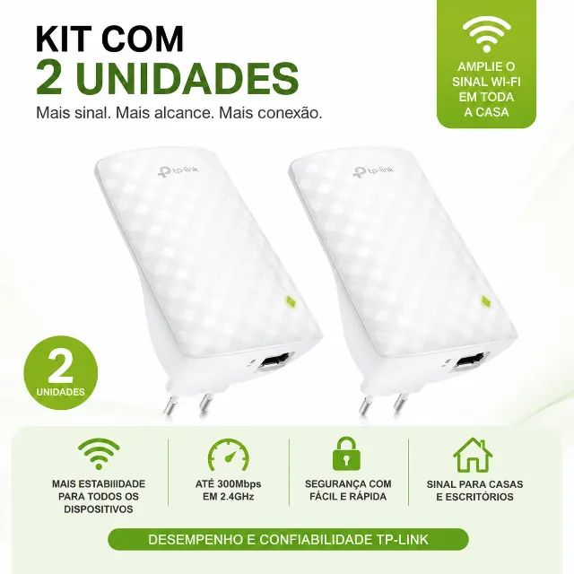 Kit com 2x Repetidor TP-Link RE200 AC750