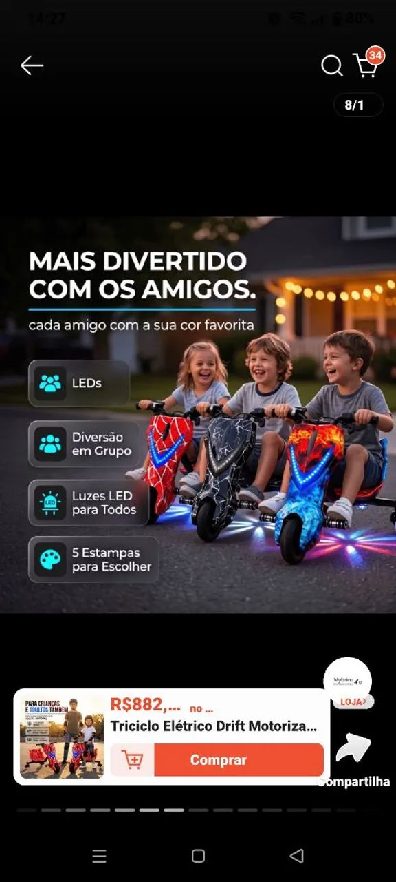 Triciclo elétrico - Foto 2