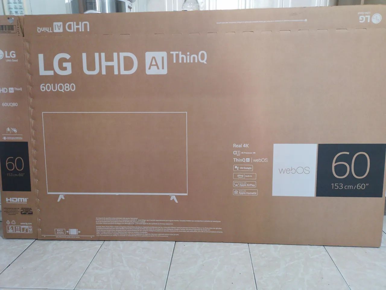Caixas De Papelão Novas SEM ISOPORES Para Tv LG 60 Polegadas (LER DESCRIÇÃO) - Foto 4