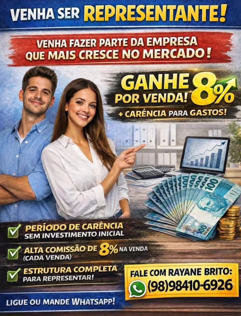 VAGA PARA REEPRESENTANTE COMERCIAL