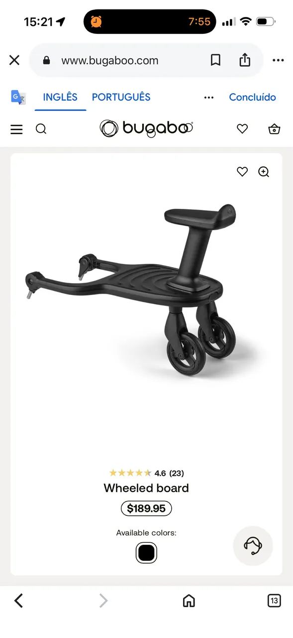 Adaptador assento - carrinho de bebê Bugaboo 