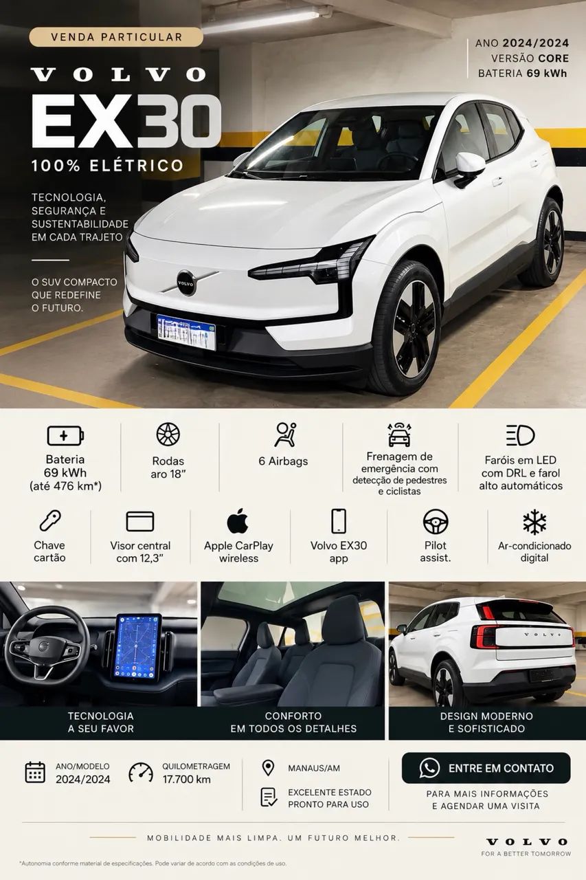 Volvo EX30 E60 Core (elétrico) 2024