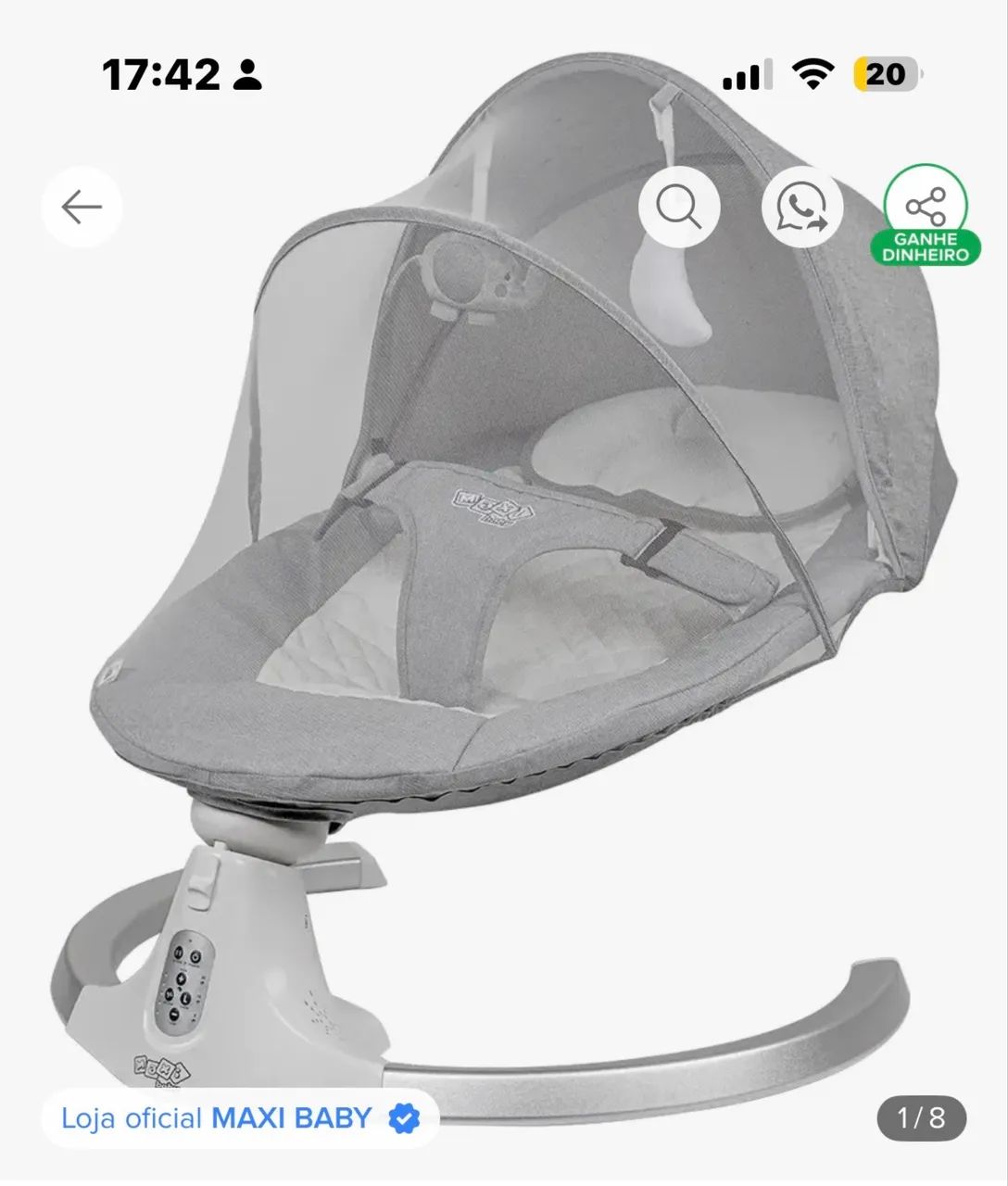 Cadeirinha de balanço para bb