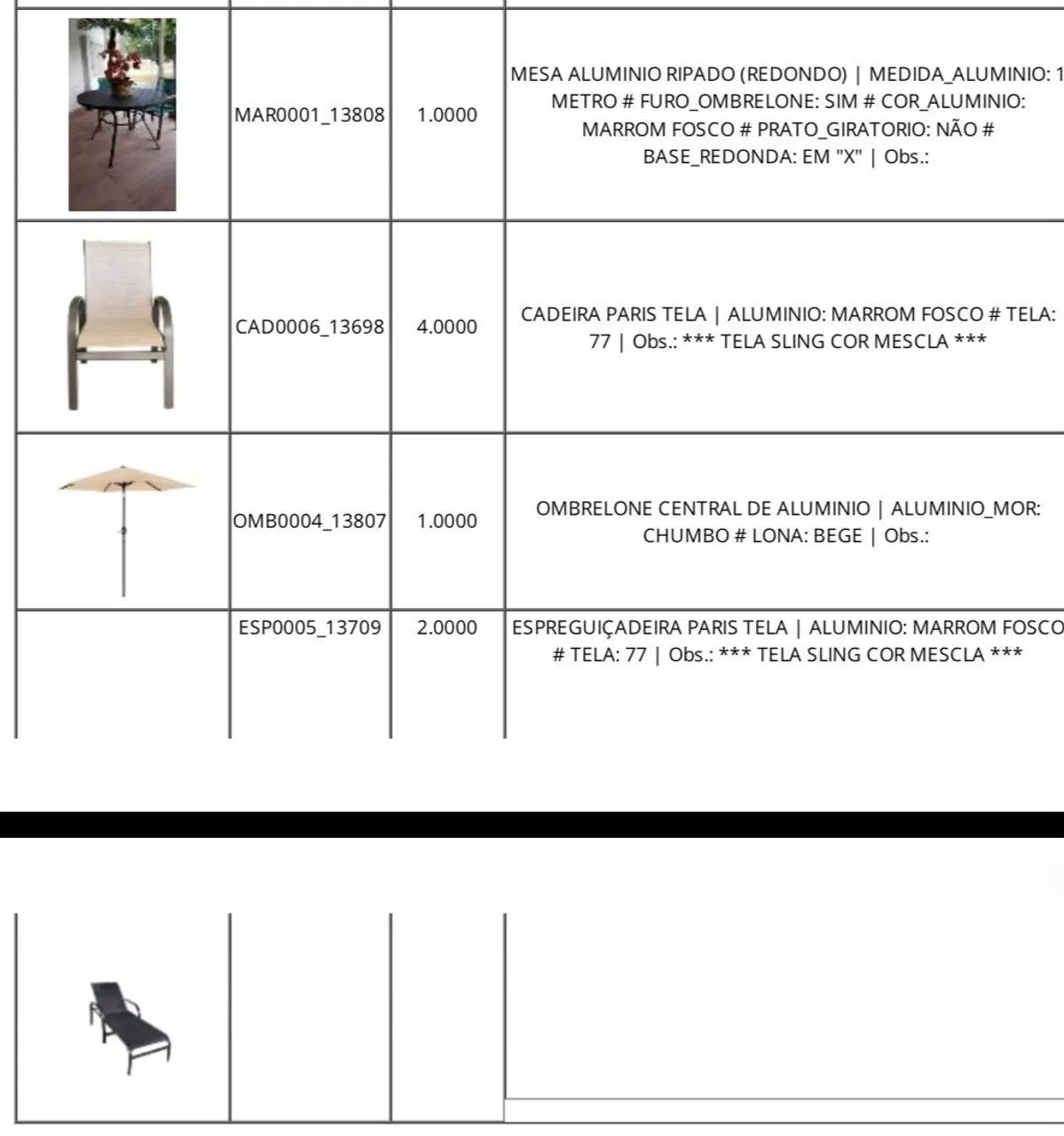 Conjunto de mesa de alumínio com ombrelone e 2 espreguiçadeira  - Foto 5
