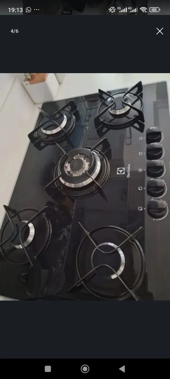Fogão Electrolux de 5 boca  de vidro 