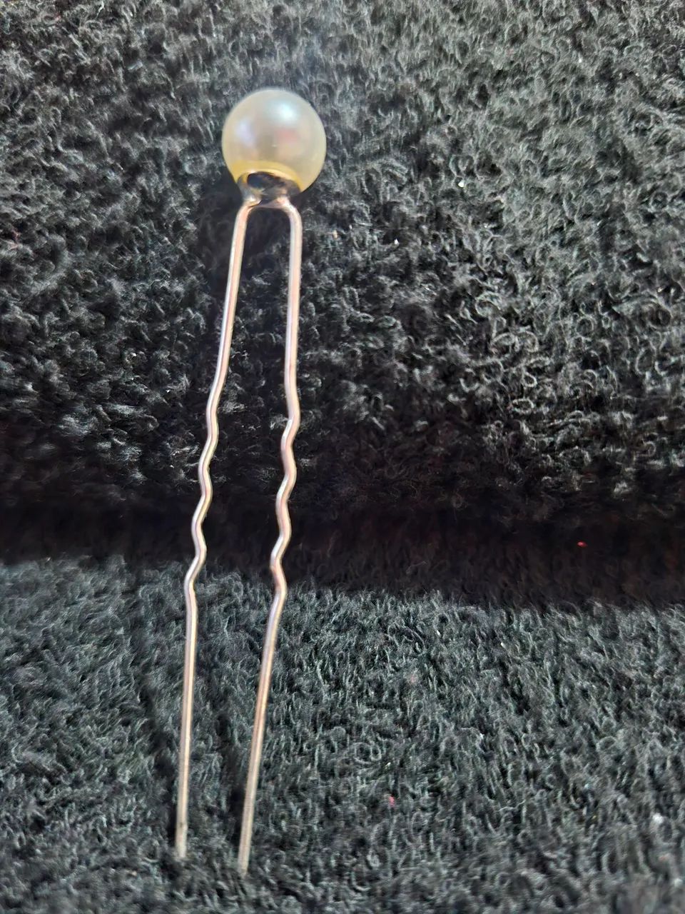 Grampo para cabelos ponto de luz pérola