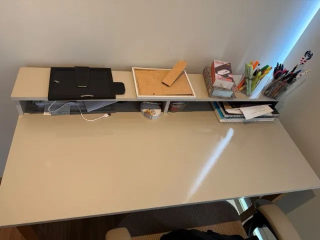 Mesa de escritório off white - Foto 4