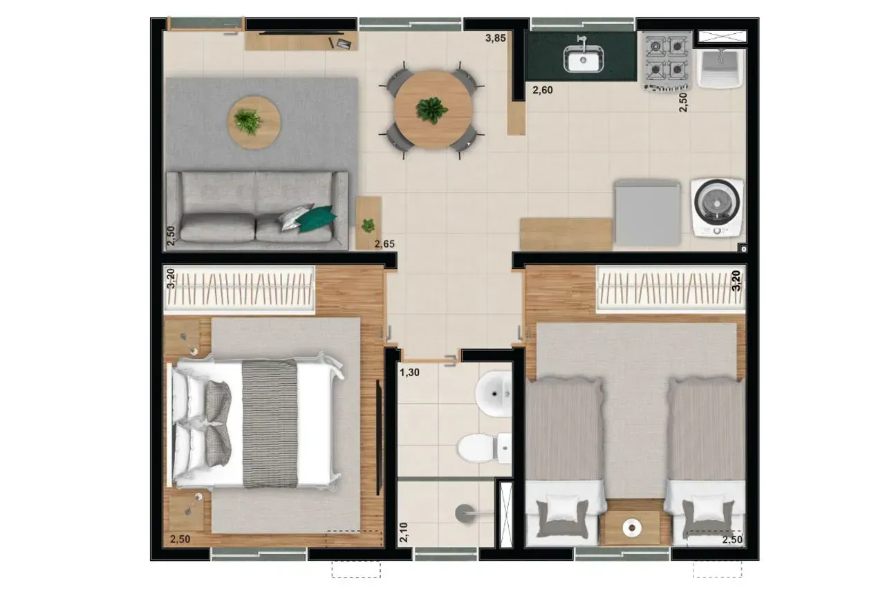 PLANTA 41m²