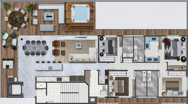 APARTAMENTO GARDEN NO AMÉRICA | 248 M2 PRIVATIVOS | 04 SUÍTES | 03 VAGAS | UMA UNIDADE POR - Foto 10