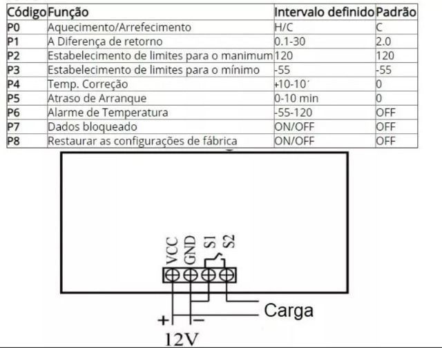 Termostato Com Sensor Controlador Temperatura W3230 Ntc 50ºc A 120ºc 20a COD-AM323 - Foto 5