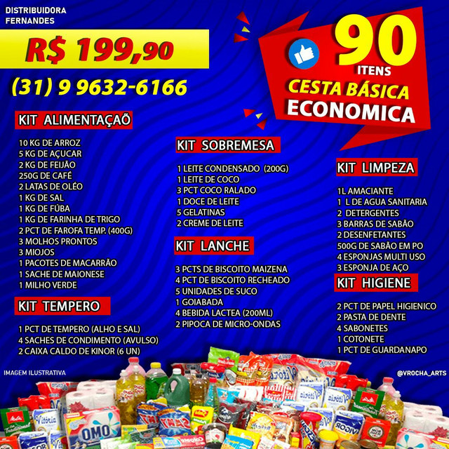 Cesta básica 90 itens !!!