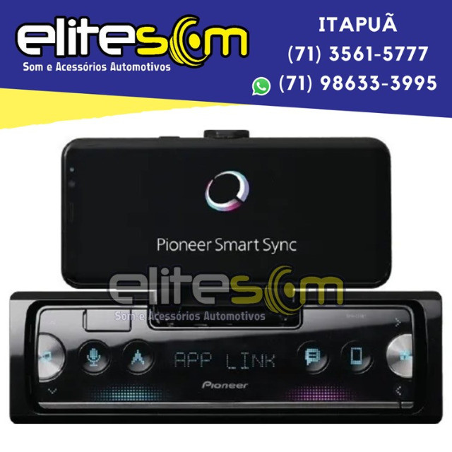 Aparelho Pioneer Sph-c10bt Smartphone Bluetooth Smart Sync instalado na Elite Som - Foto 6