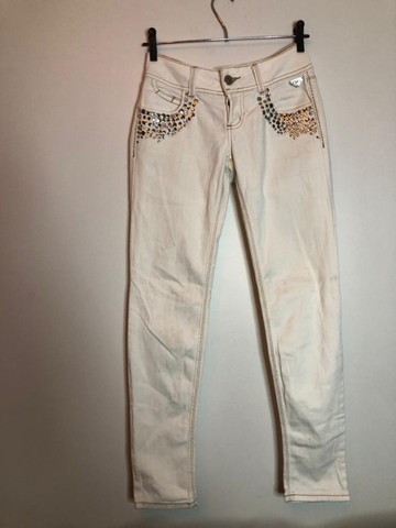 Calça Branca Customizada - Colcci # 38 - Foto 2