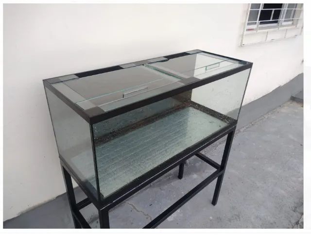 Aquário 200L 100x40x50cm  + Sump + Base Metalon + Bomba Recalque - Foto 2
