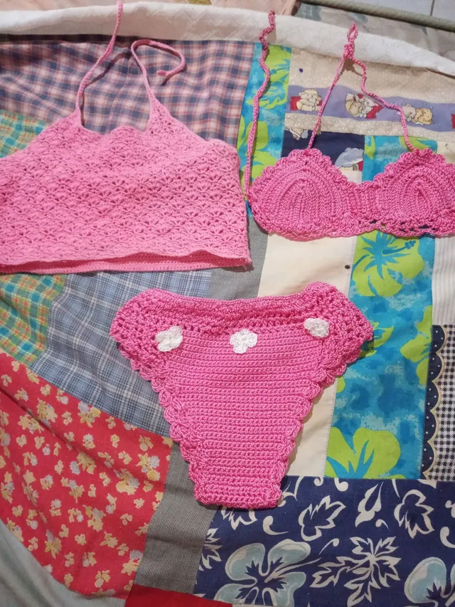 Roupa de Crochê Sereia para Bebê, Roupa Infantil para Menina Usado  31527064