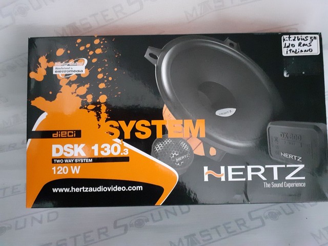 Kit 2 vias. Hertz. DSK 130.3. Italiano.  5". 120RMS.  Garantia. Novo. Instalado. 