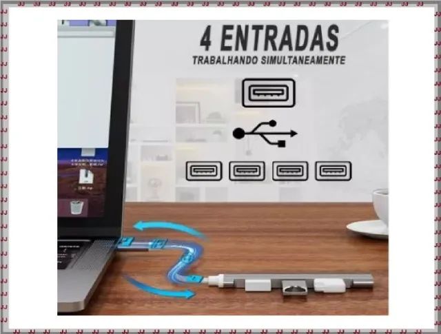 Hub Usb 4 Portas 3,0 - 5 Gbs - Foto 4