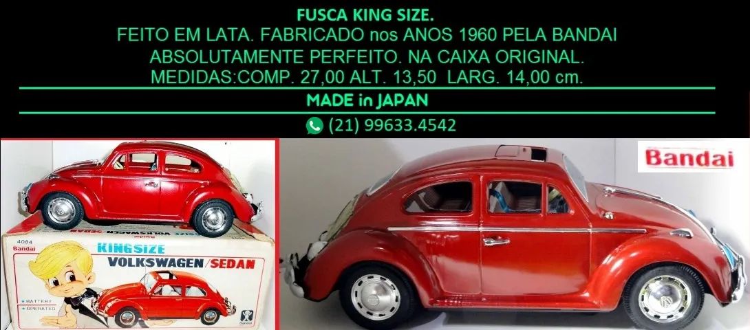   Fusca da Bandai  Toys Japonesa. Raríssimo. - Foto 5