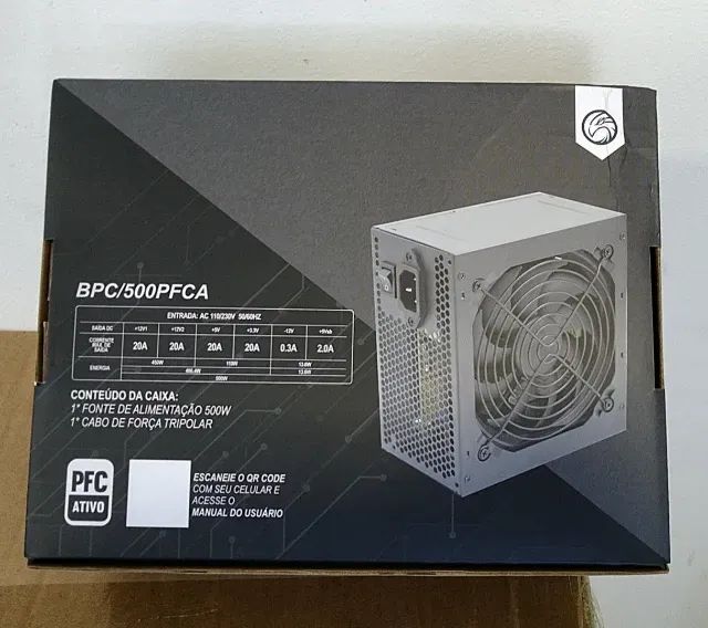 Fonte Gamer PfC Ativo 500W bivolt automático - Foto 4