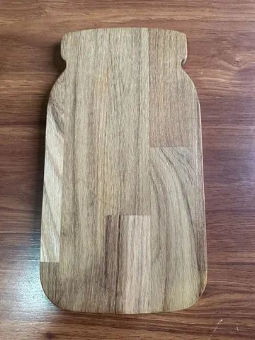 tabua carnes queijos petiscos madeira formato pot delicias 31 x 17 x 1,7 cm - Foto 4