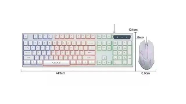 Combo Teclado Mouse Semi Mecânico Rgb Jogo M400 Tablet C Fio - Foto 4