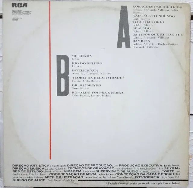 Lp, Lobão E Os Ronaldos. Centro RJ.  - Foto 2