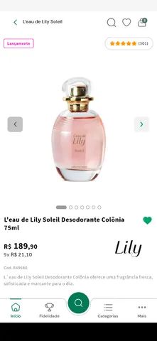 L'eau de Lily Desodorante Colônia 75ml