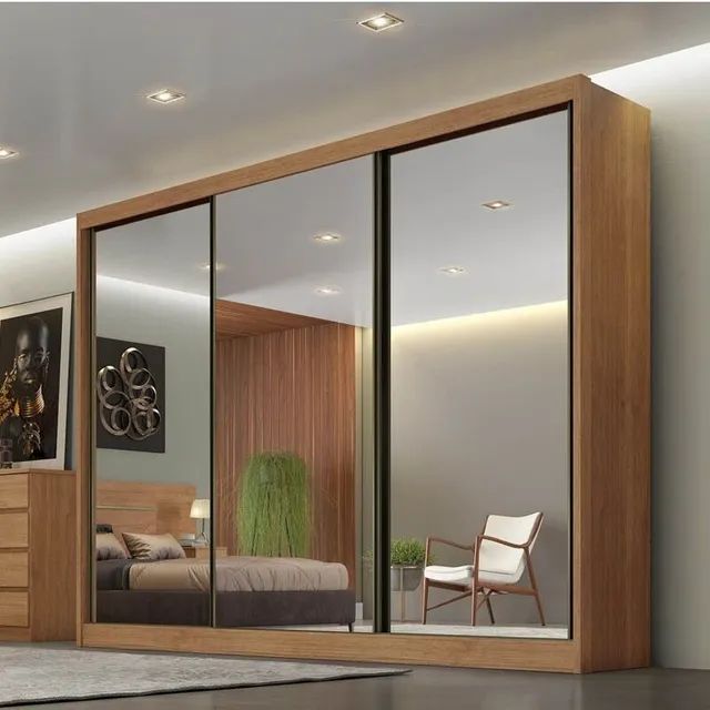 ROUPEIRO DIAMOND PLUS 100% MDF PORTAS DE CORRER C/ ESPELHO !!! RF